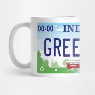 Greenwood Indiana License Plate Mug